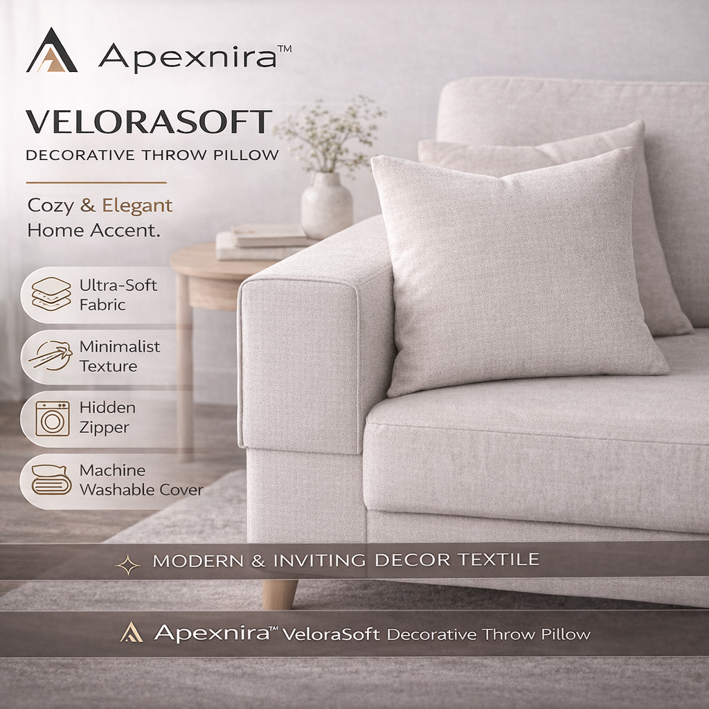 Apexnira™ VeloraSoft Decorative Throw Pillow