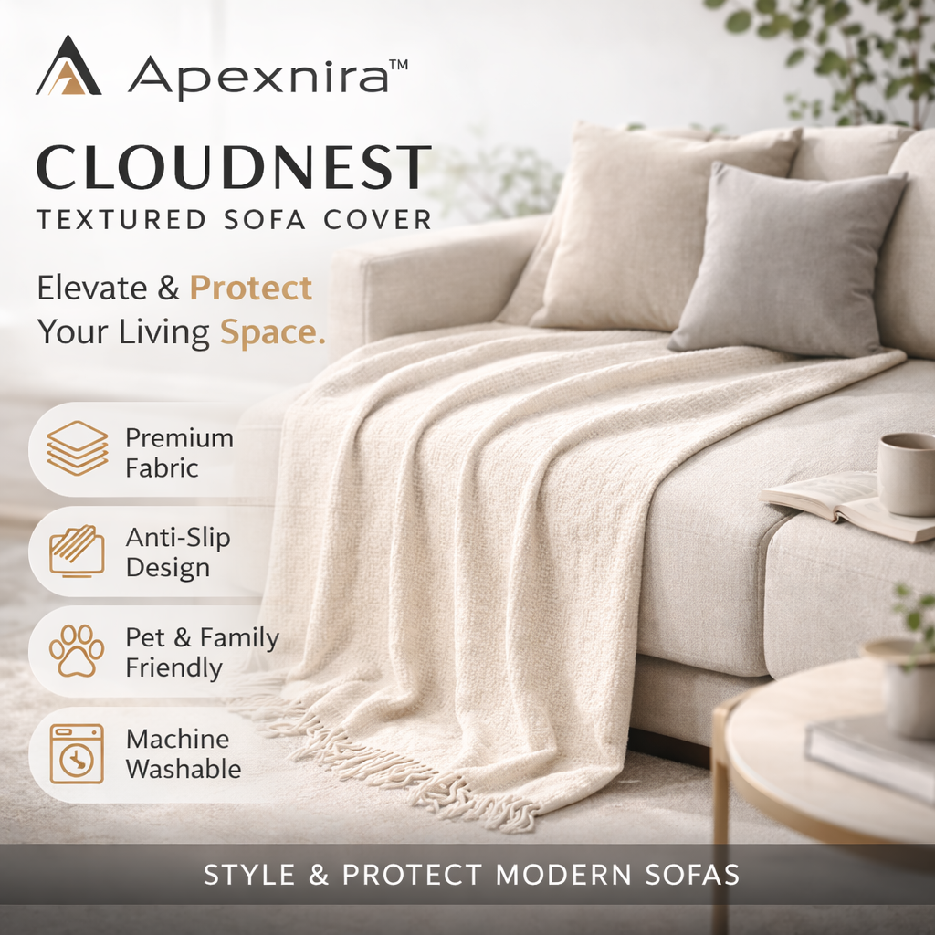 Apexnira™ CloudNest Textured Sofa Cover
