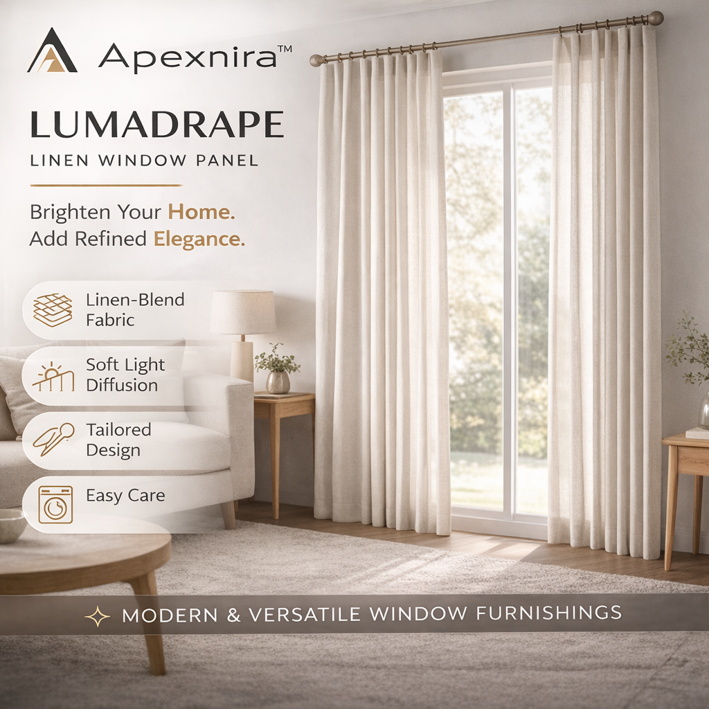 Apexnira™ LumaDrape Linen Window Panel